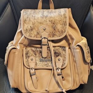 Wrangler Camel and Fur Women's Backpack